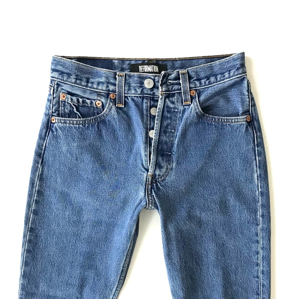Reformation reworked redone vintage Levi’s 501 jeans 24 XS